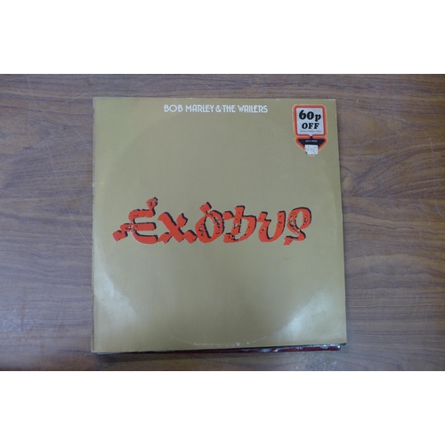 5077 - 2 boxes of various records including 1970s and 1980s pop and Reggae including Madonna, Duran Duran, ... 