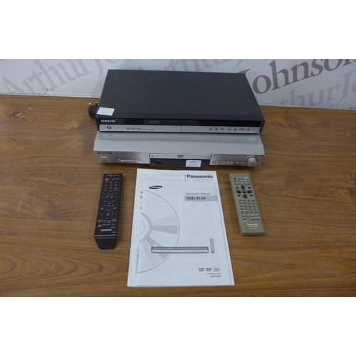 5081 - A Samsung DVD-R149 DVD recorder and a Panasonic DVD-RV32 DVD player