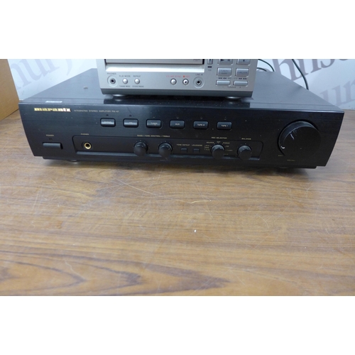 5088 - A quantity of assorted hi-fi equipment including Sony TCTX373 cassette deck, Sony DHC-MD373 mini hi-... 