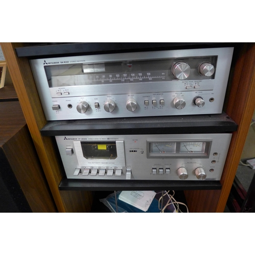 5090 - A quantity of Mitsubishi stereo equipment including a DP-210 automatic return turntable, a DA-R210 s... 