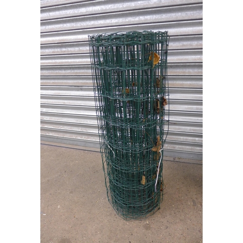 5157 - Three rolls of fencing - 2 metal mesh and a plastic safety fence