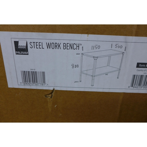 5164 - A Palram steel workbench, 1150mm x 500 x 800 - unused in box