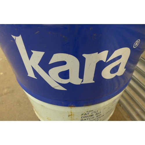 5175 - A steel Kara UHT Coconut Cream barrel