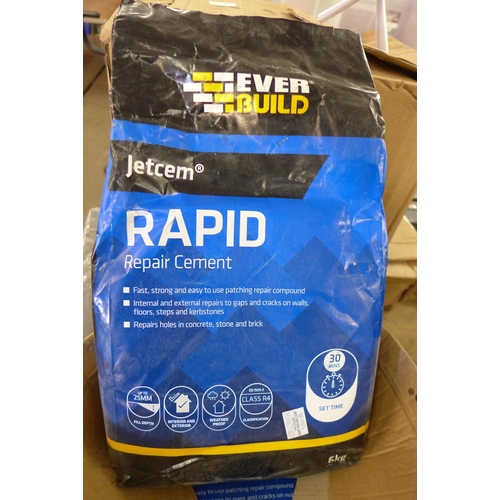 5208 - 4 x 6kg bags of Everbuild Rapid Jetcem repair cement