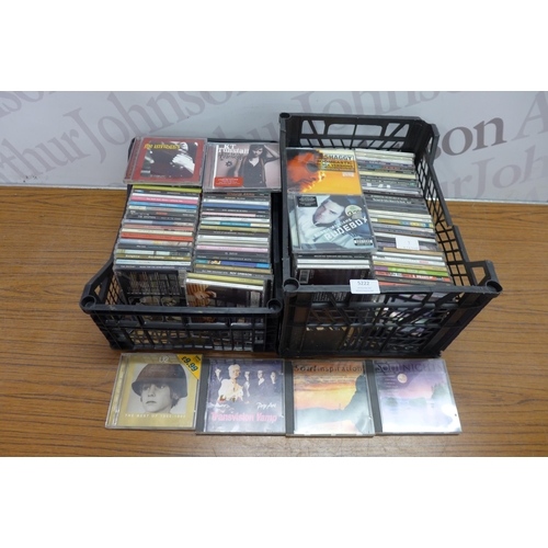 5222 - Two boxes of assorted CD's, Pop, Rock and Northern Soul