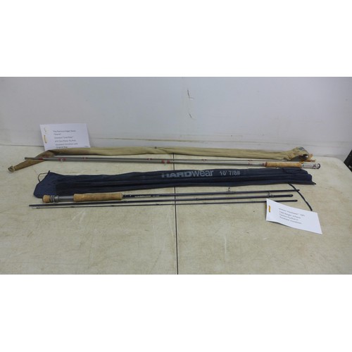 5040 - A collectible Edgar Sealey “Glane” Conolon live fiber 9ft two piece fly rod with original bag and an... 