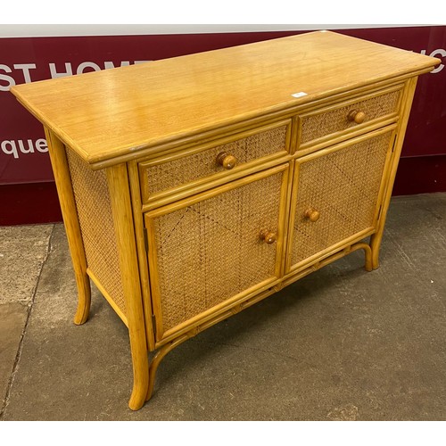 80 - An Italian bamboo and rattan sideboard