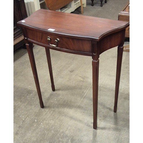 221 - A Regency style mahogany single drawer side table