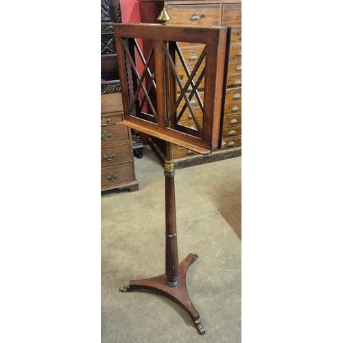 226 - A William IV mahogany double sided music stand