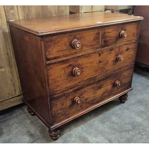 228 - A Victorian stained pine chest of drawers