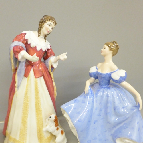 2001 - Three Royal Doulton figures, Kathleen, Henrietta Maria and Good Companions