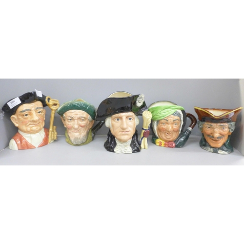 2006 - Five Royal Doulton character jugs including George Washington