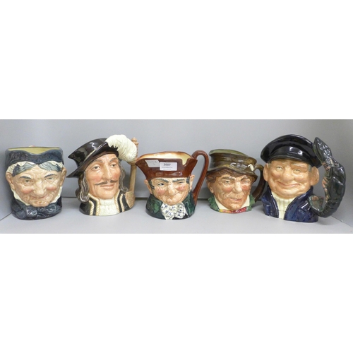 2007 - Five Royal Doulton character jugs including Lobster Man