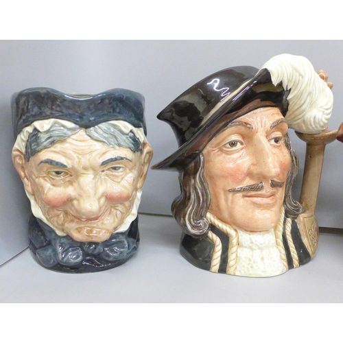 2007 - Five Royal Doulton character jugs including Lobster Man