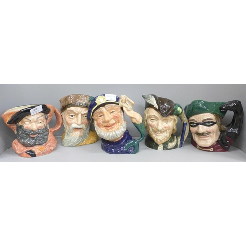 2008 - Five Royal Doulton character jugs including Old Salt