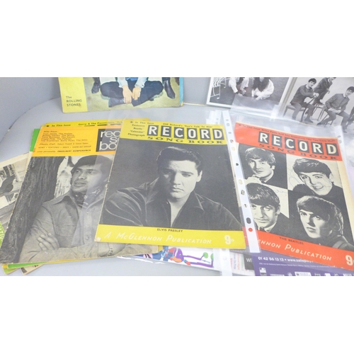 2021 - The Beatles; 35 items including pop magazines and promotional items, etc.