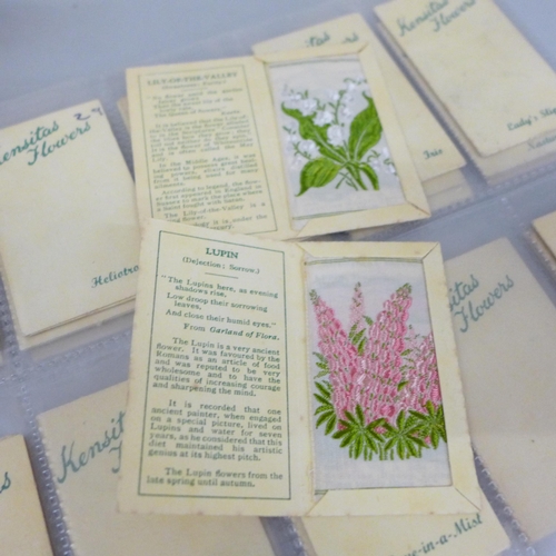 2032 - Two sets of Kensitas Flowers cigarette silks, catalogue value £414