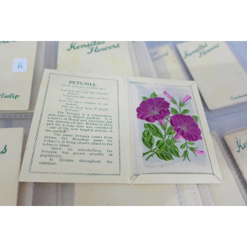 2032 - Two sets of Kensitas Flowers cigarette silks, catalogue value £414