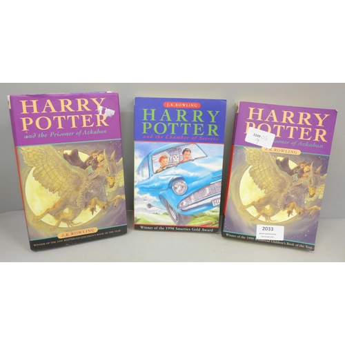 2033 - Three Harry Potter novels