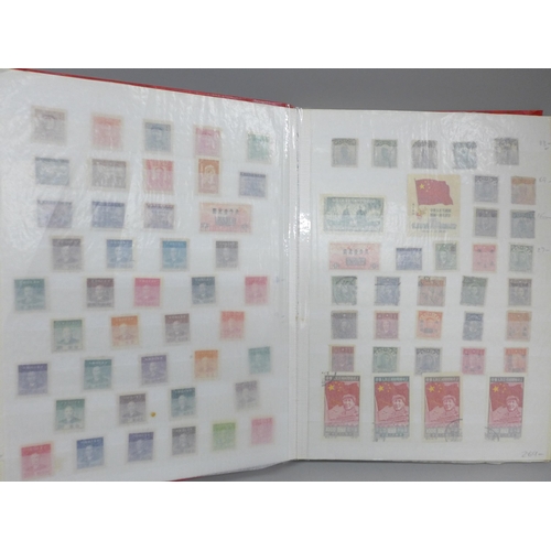 2069 - Stamps; a collection of mint and used China stamps (coiled dragons onwards) in 28 page stockbook