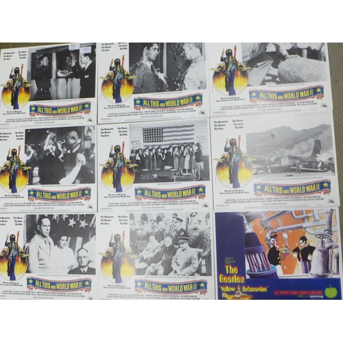 2079 - The Beatles; later print lobby cards including Yellow Submarine and All This and World War II (14)