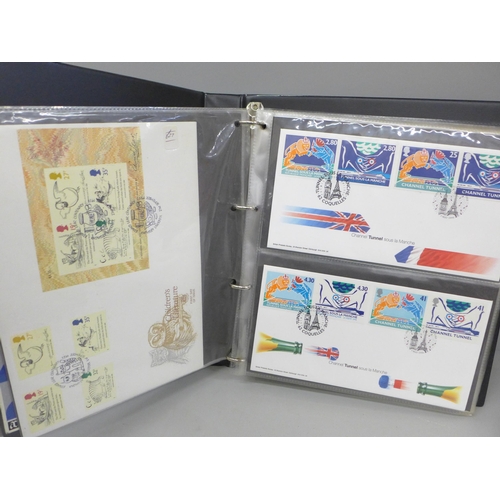 2082 - Stamps; an album of Great Britain covers, usually first day covers with additional related stamps or... 