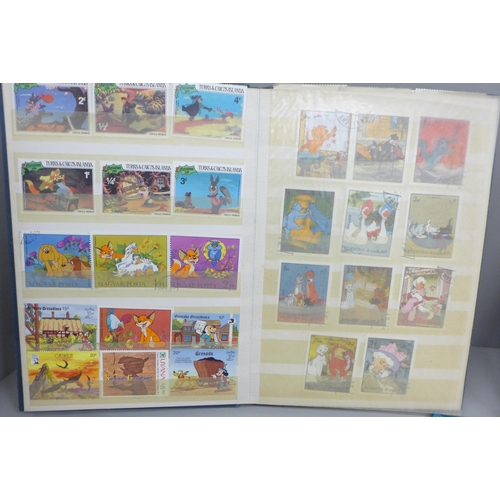 2087 - Four albums of worldwide stamps including Canada, Great Britain, Spain, Switzerland, etc.