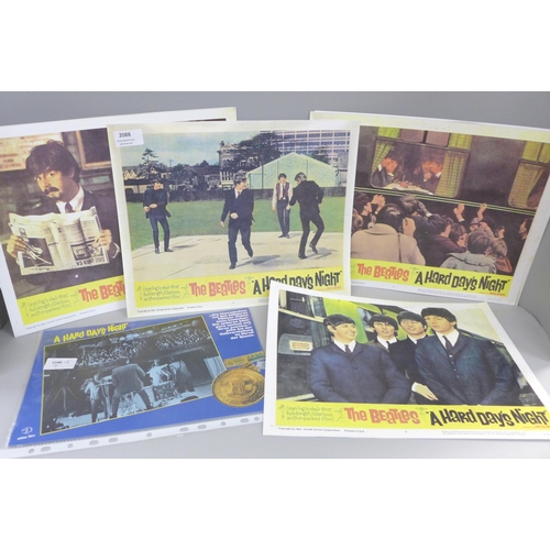 2088 - The Beatles; Hard Day's Night film stills, later print, USA and German, two sets of eight