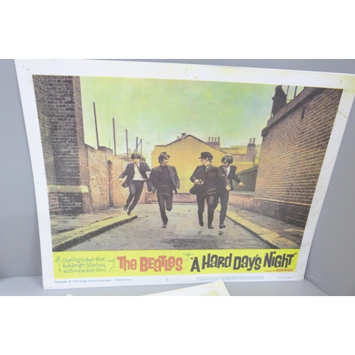 2088 - The Beatles; Hard Day's Night film stills, later print, USA and German, two sets of eight