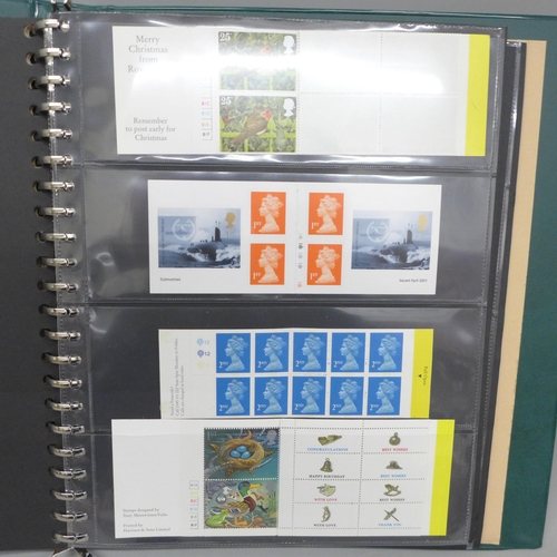 2090 - Stamps; an album of Great Britain booklets, all with cylinder numbers, forty booklets with a face va... 