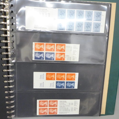 2090 - Stamps; an album of Great Britain booklets, all with cylinder numbers, forty booklets with a face va... 