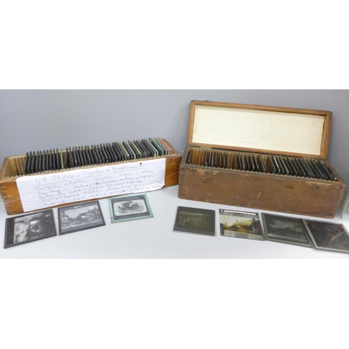 2094 - Two boxes of magic lantern slides