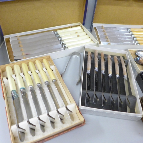 2095 - A collection of boxed silver plated flatware sets