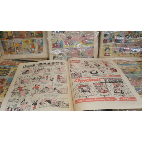 2103 - A box of Beano and Buster comics, 1973-1989