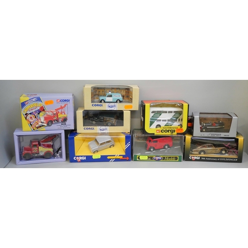 2128 - A Corgi 30th Anniversary of Goldfinger Aston Martin DB5, boxed, other boxed die-cast model vehicles ... 