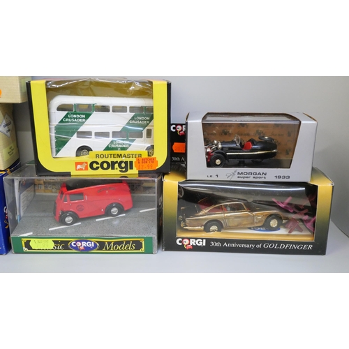2128 - A Corgi 30th Anniversary of Goldfinger Aston Martin DB5, boxed, other boxed die-cast model vehicles ... 