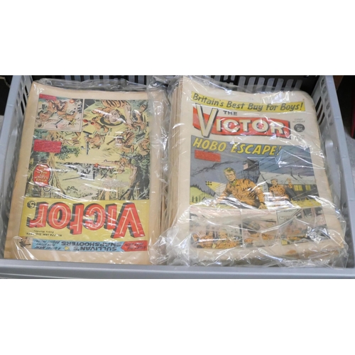 2131 - A box of The Victor Comics, 1960s and 1970s