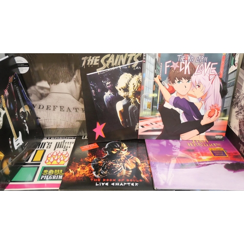 2133 - A collection of punk and rock LP records including Iron Maiden, Saints, Rory Gallagher and Frank Tur... 
