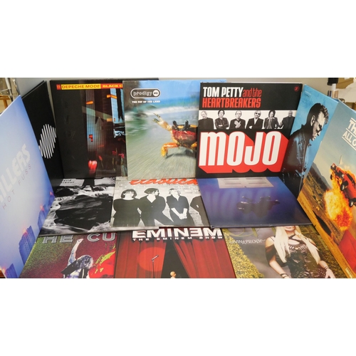 2135 - Forty-four modern releases and re-issued vinyl LP records including David Gilmour, Billie Eilish, De... 