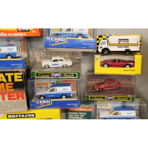 2275 - A collection of model vehicles, all boxed including Britains Autoway, Matchbox, Corgi Interstate Cri... 