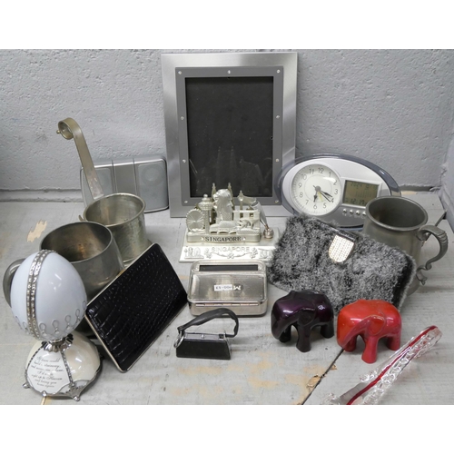 2286 - A picture frame, musical egg, iPad Nano case, camera and clock, etc. **PLEASE NOTE THIS LOT IS NOT E... 