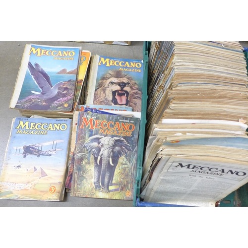 2317 - A large collection of Meccano magazines dated 1920s and 1930s