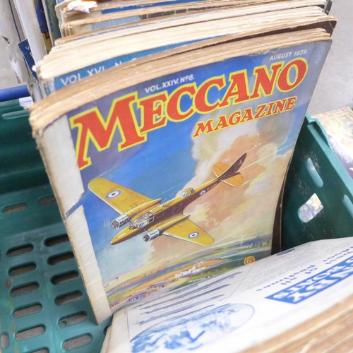 2317 - A large collection of Meccano magazines dated 1920s and 1930s