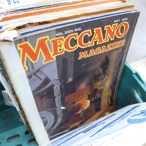 2317 - A large collection of Meccano magazines dated 1920s and 1930s