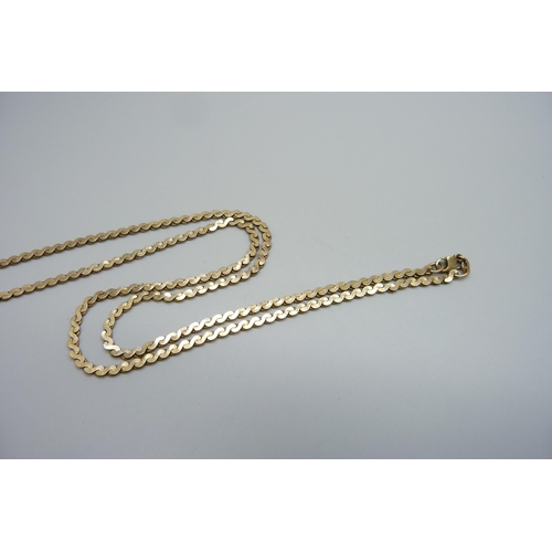 7050 - A 9ct gold chain, 26.4g, 76cm