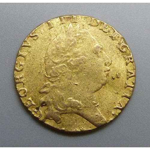 7234 - A George III, 1793 gold guinea