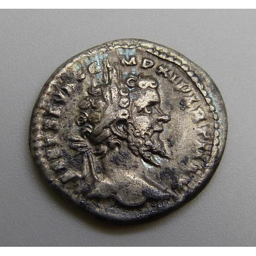 7237 - Coins; Septimius Severus Denarius (198-200AD) RIC 134 Laureate head right, reverse Marti Victori Mar... 