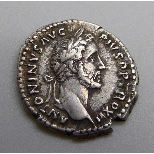 7242 - Coins; an Antoninus Pius (138-161AD) struck Rome 148-149 silver Denarius, Antononvs Avg Pivs PPTRPXI... 