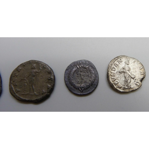 7248 - Coins; a collection of Roman silver/bullion coins, Gordian III (238-244), Gallienus (260-268), Julia... 