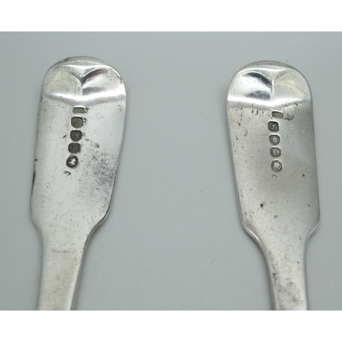 7272 - A pair of George III silver serving spoons, London 1810, 182g